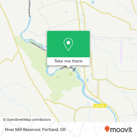 River Mill Reservoir map