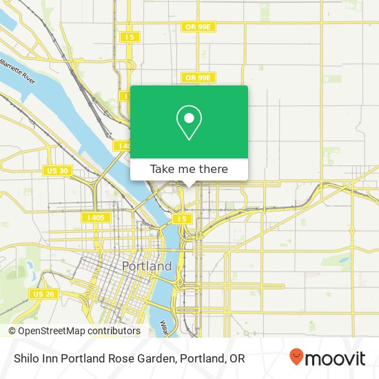 Shilo Inn Portland Rose Garden map