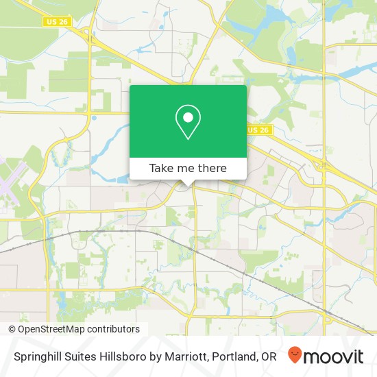 Mapa de Springhill Suites Hillsboro by Marriott