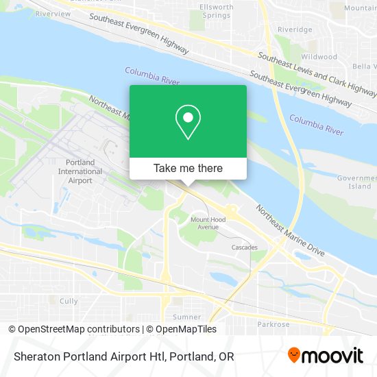 Sheraton Portland Airport Htl map