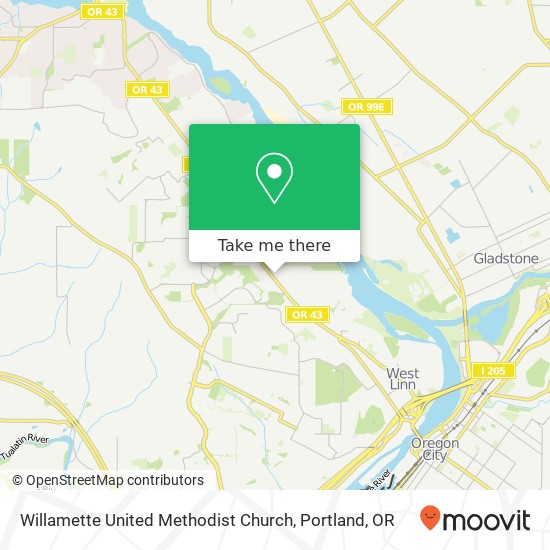 Willamette United Methodist Church map