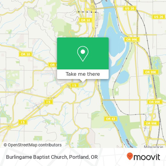 Burlingame Baptist Church map