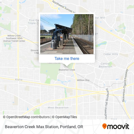 Beaverton Creek Max Station map