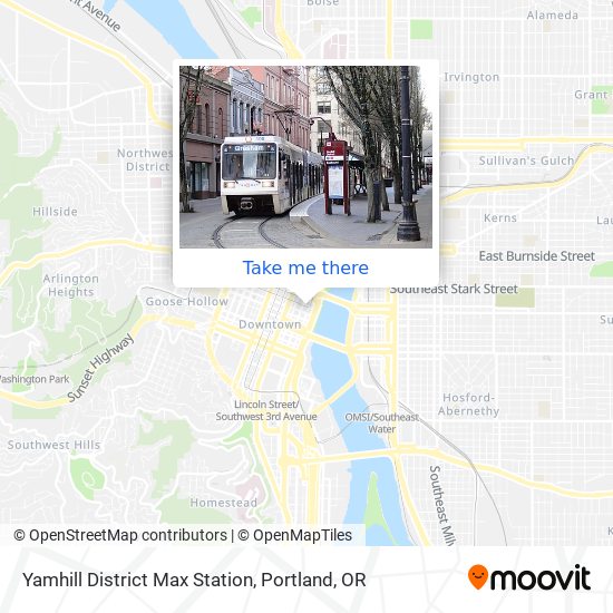 Yamhill District Max Station map
