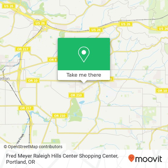 Fred Meyer Raleigh Hills Center Shopping Center map