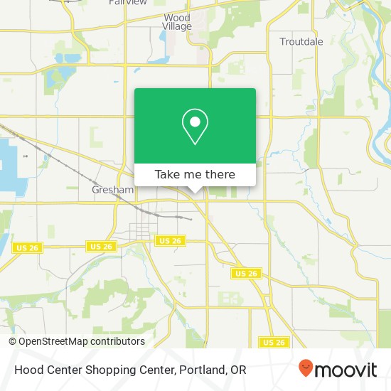 Hood Center Shopping Center map