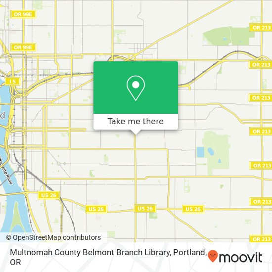 Mapa de Multnomah County Belmont Branch Library