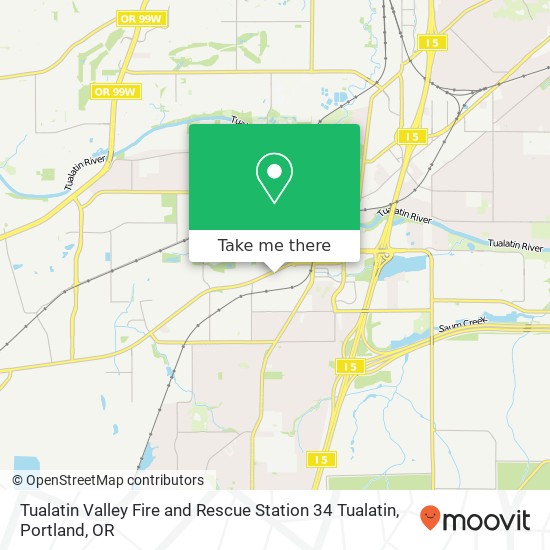 Tualatin Valley Fire and Rescue Station 34 Tualatin map