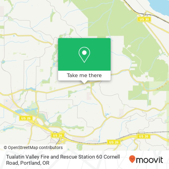 Tualatin Valley Fire and Rescue Station 60 Cornell Road map