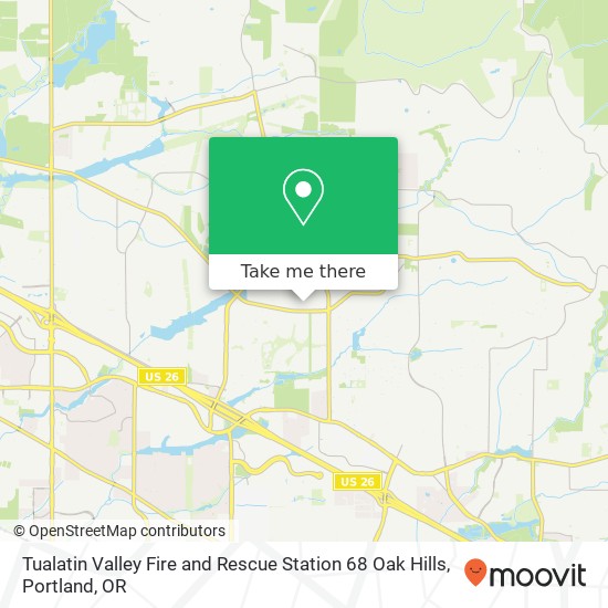 Mapa de Tualatin Valley Fire and Rescue Station 68 Oak Hills