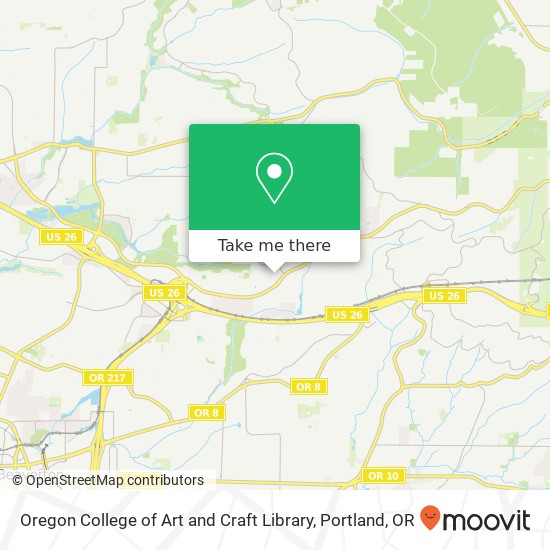 Oregon College of Art and Craft Library map