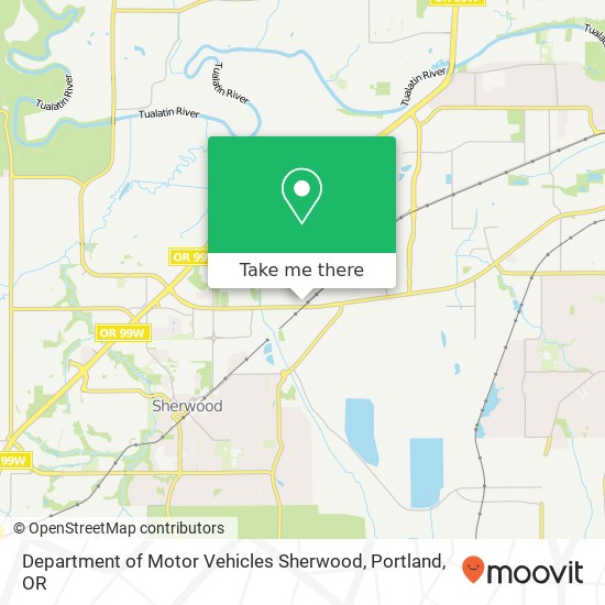 Department of Motor Vehicles Sherwood map