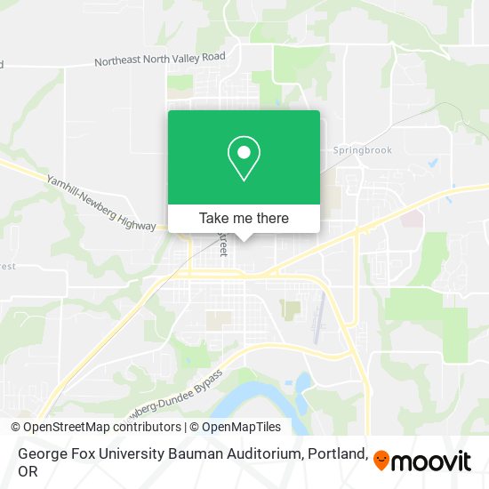 George Fox University Bauman Auditorium map