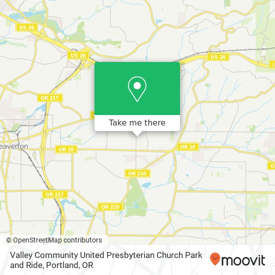 Mapa de Valley Community United Presbyterian Church Park and Ride