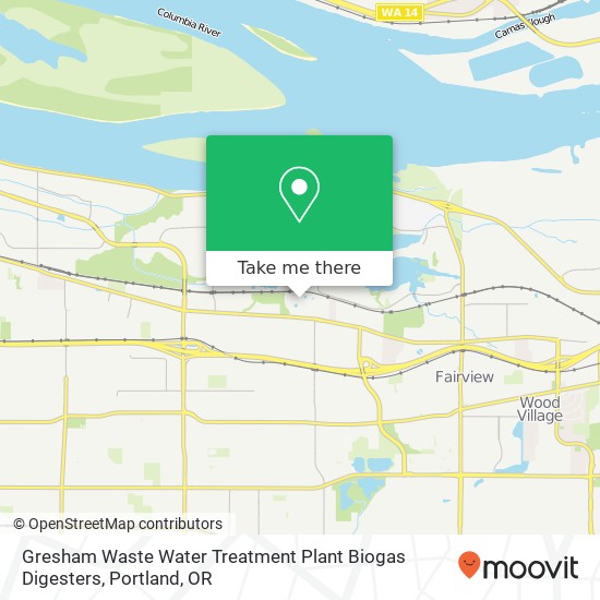 Mapa de Gresham Waste Water Treatment Plant Biogas Digesters