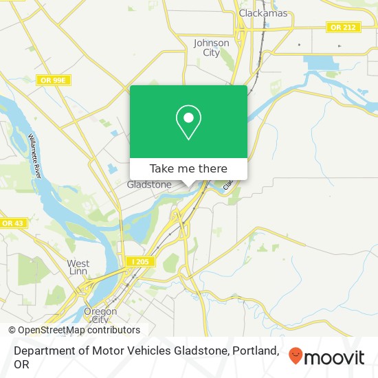 Department of Motor Vehicles Gladstone map