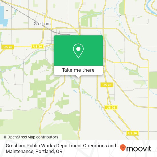 Gresham Public Works Department Operations and Maintenance map