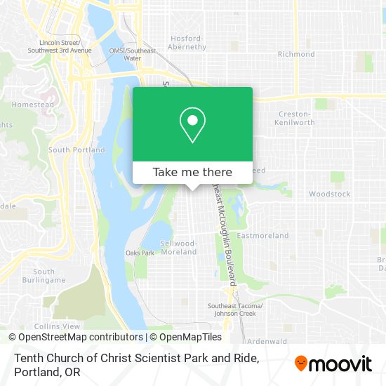 Tenth Church of Christ Scientist Park and Ride map