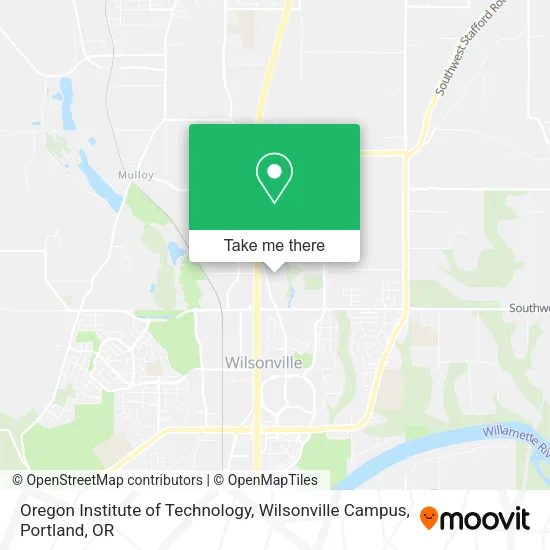 Mapa de Oregon Institute of Technology, Wilsonville Campus