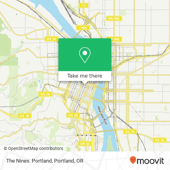 Mapa de The Nines. Portland