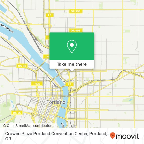 Crowne Plaza Portland Convention Center map