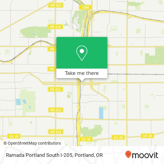 Mapa de Ramada Portland South I-205