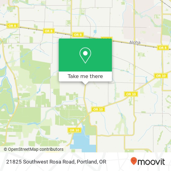 Mapa de 21825 Southwest Rosa Road