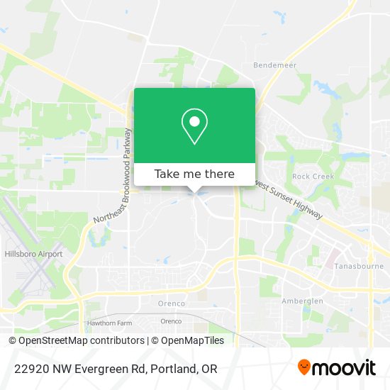 22920 NW Evergreen Rd map