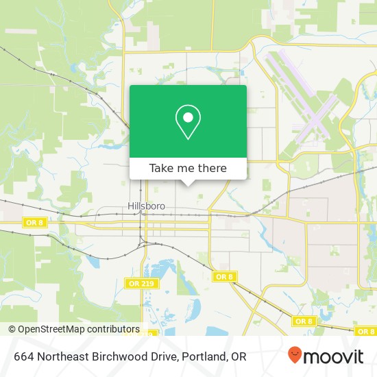 664 Northeast Birchwood Drive map