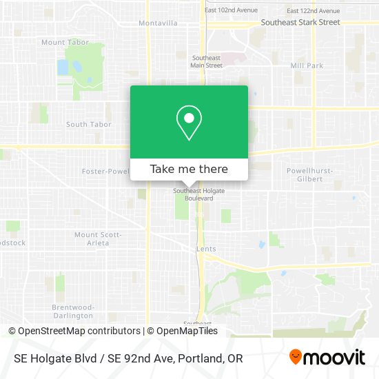SE Holgate Blvd / SE 92nd Ave map