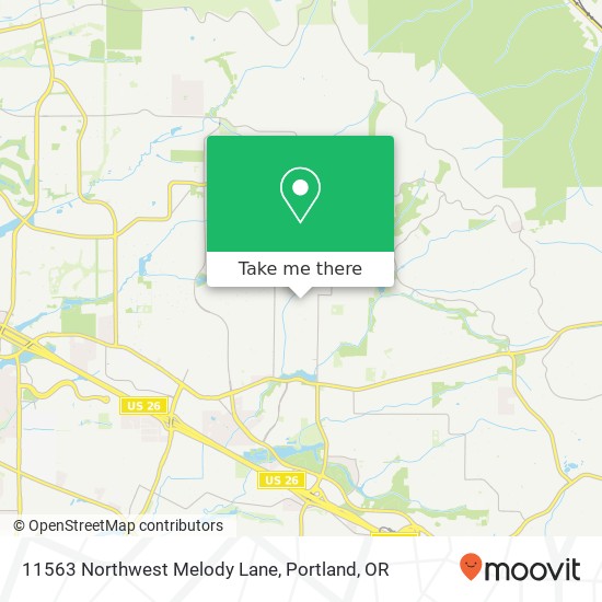 Mapa de 11563 Northwest Melody Lane