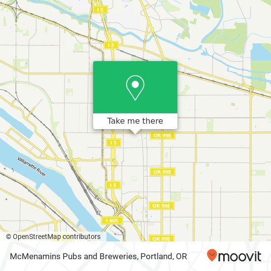 McMenamins Pubs and Breweries map