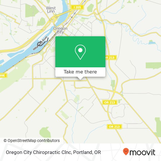 Oregon City Chiropractic Clnc map