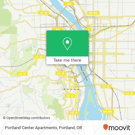 Portland Center Apartments map