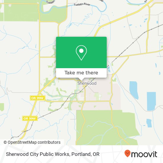 Sherwood City Public Works map