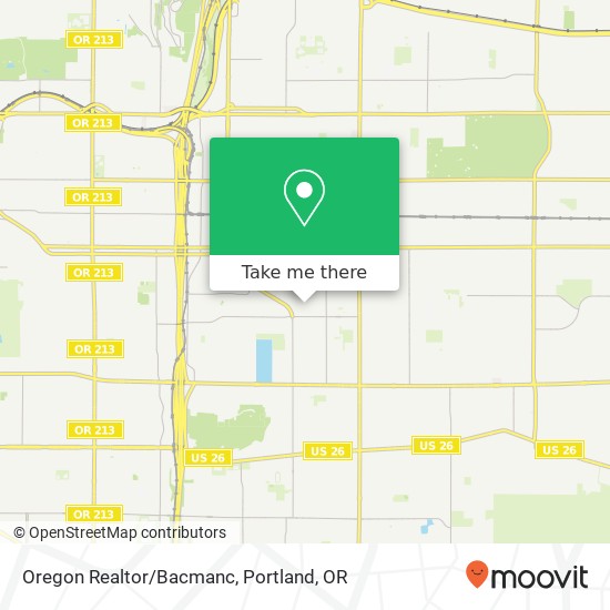 Mapa de Oregon Realtor/Bacmanc