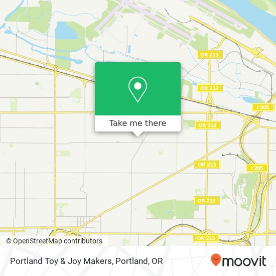 Mapa de Portland Toy & Joy Makers