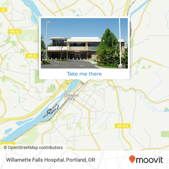 Mapa de Willamette Falls Hospital