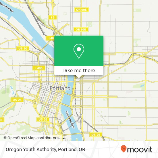 Oregon Youth Authority map