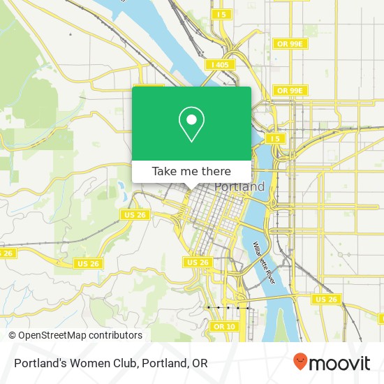 Portland's Women Club map