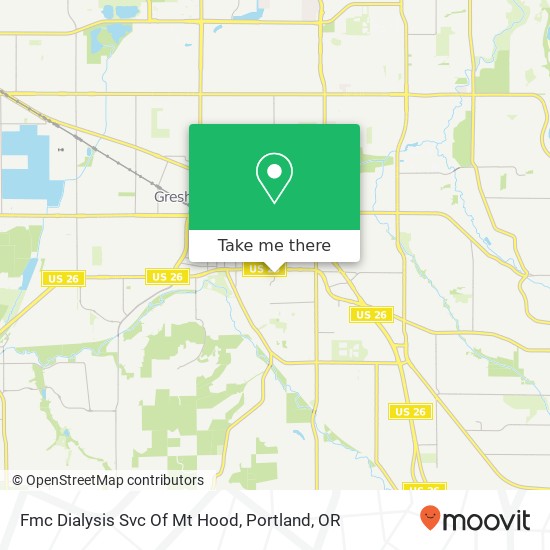 Fmc Dialysis Svc Of Mt Hood map