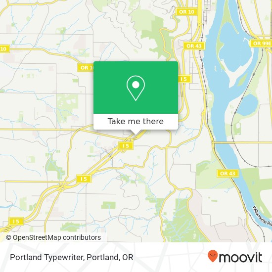 Mapa de Portland Typewriter