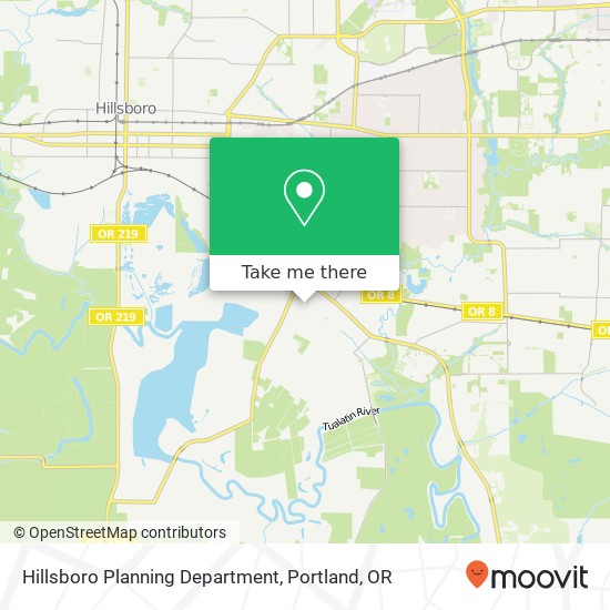 Mapa de Hillsboro Planning Department