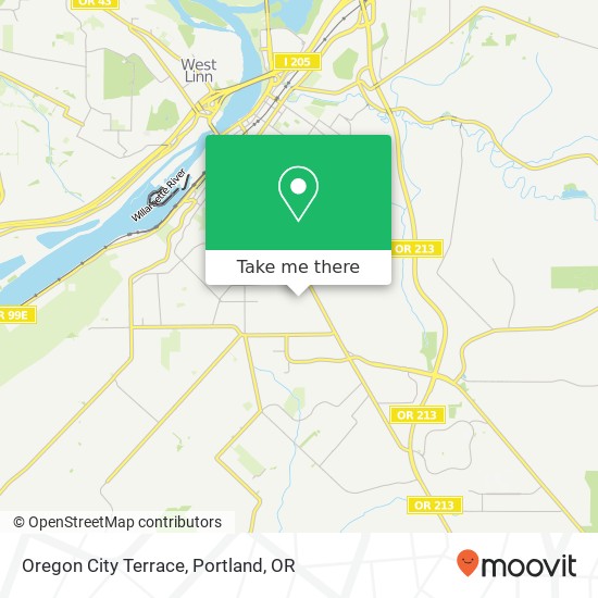 Mapa de Oregon City Terrace