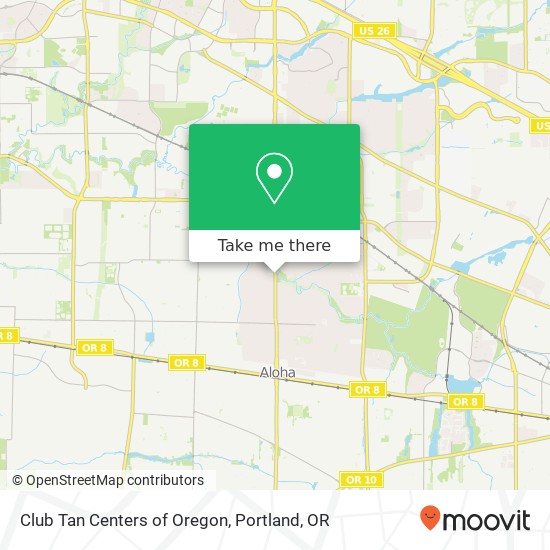 Mapa de Club Tan Centers of Oregon