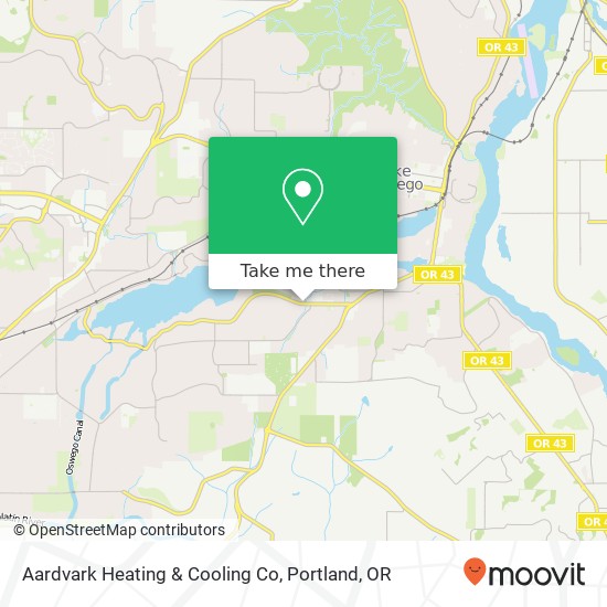 Mapa de Aardvark Heating & Cooling Co