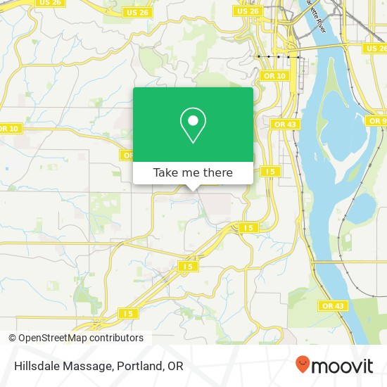 Hillsdale Massage map