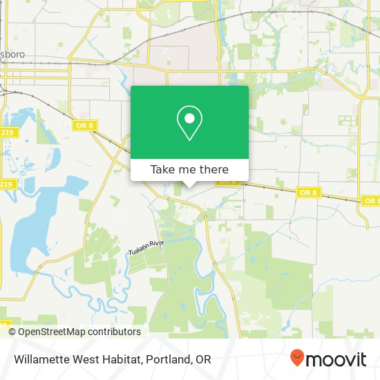 Mapa de Willamette West Habitat