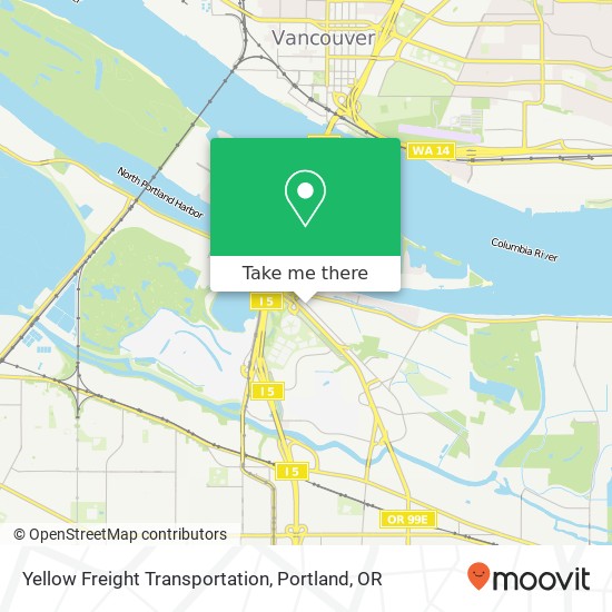 Yellow Freight Transportation map