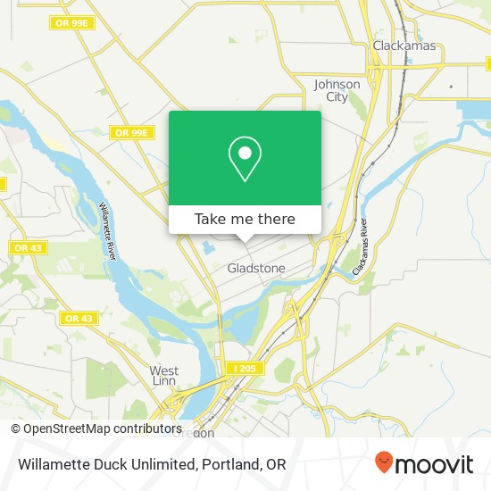 Mapa de Willamette Duck Unlimited